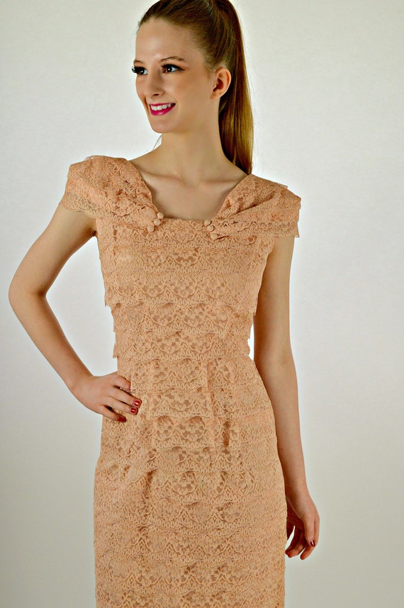 dress rehearsal peach skater dress