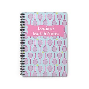 Custom Tennis Aussie Inspired Notebook | Personalized Gift | Artist Designed Illustrated Notebook