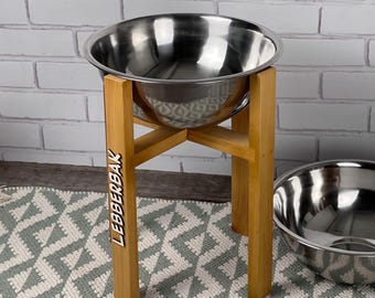 Dog Bowl Stand for Apartment, Personalized Wooden Elevated Dog Bowl Holder, Minimalist Single Bowl Pet Furniture