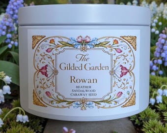 The Gilded Garden Irish Candles: Ireland Inspired Luxury Candles | Rowan, Elise, Belle, Briar | Lily, Caraway Seed, Violet, Moss, Earth