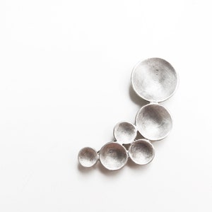 Silber Brosche, Elegante Geometrische Brosche, Asymmetrische Schal Pin, Silber Schmuck Bild 6