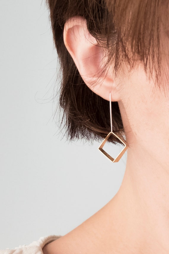 Square long earrings online