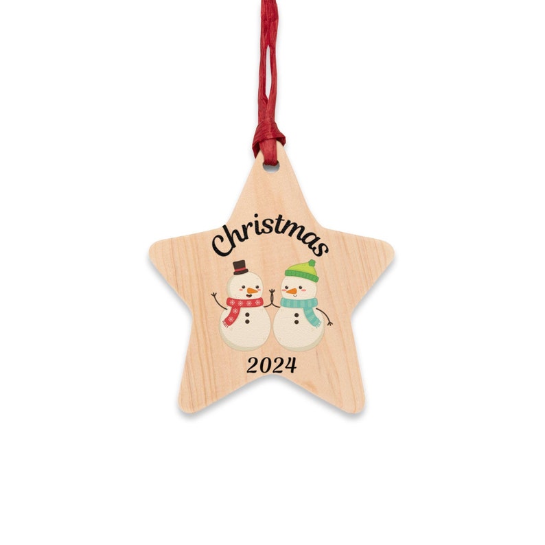 Christmas 2024 Heart & Star Wooden Ornaments With Backing Etsy