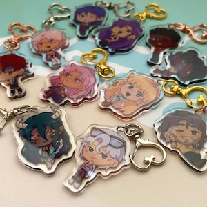 Fields of Mistria character keyrings
