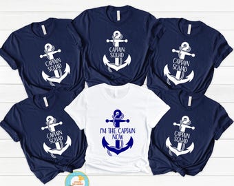 Custom Captain Shirt, Custom Sailing T Shirt, Catamaran Boat Trip T Shirt, Personalized Nautical T Shirt, Gift for Boating Men, Cruise Shirt