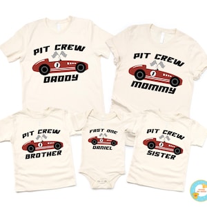 Custom Pit Crew Family Birthday Shirts, 1st Birthday Shirts, Two Fast Race Car Birthday Shirt, Cars Birthday Shirt, Fast One Birthday Shirts