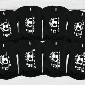 Kundenspezifisches Fußball-Team-Hemden, Fußball-Geburtstags-Hemden, Fußball-Team-T-Shirts, personalisierte Familien-Fußball-Hemd, Fußball-Mamma-Hemd, Geschenke für Fußballspieler