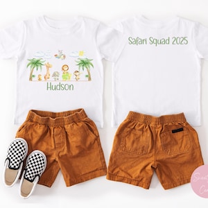 Camisetas personalizadas dupla face da equipe do zoológico, excursão infantil personalizada para zoológico, tratador de animais, camisetas da equipe do zoológico escolar, camiseta para amantes de animais, camisetas da equipe do zoológico