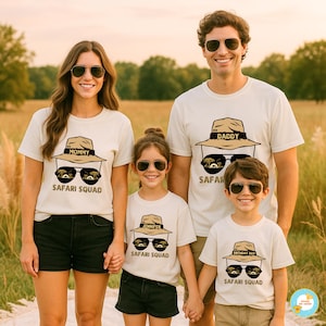 Custom Safari Squad Shirt, Custom Family Safari Shirt, Safari Guide Shirt, Safari Trip Shirt, African Safari, Zoo Shirt, Safari Theme Shirts