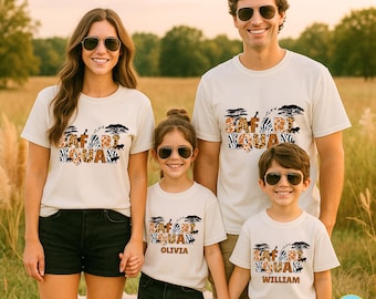 Custom Safari Squad Shirts, Family Safari Shirt, Safari Gift 2025, Safari Trip Shirt, Safari Birthday Shirt, African Safari Shirt, Zoo Shirt
