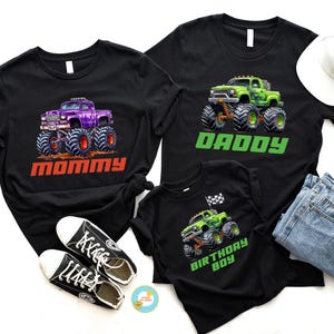 Custom Monster Truck Shirt, Family Matching Monster Truck Shirt, Monster Truck Birthday Shirt, Truck Birthday Shirt,Kids Monster Truck Shirt