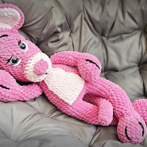 Crocheted Pink Panther Plushie