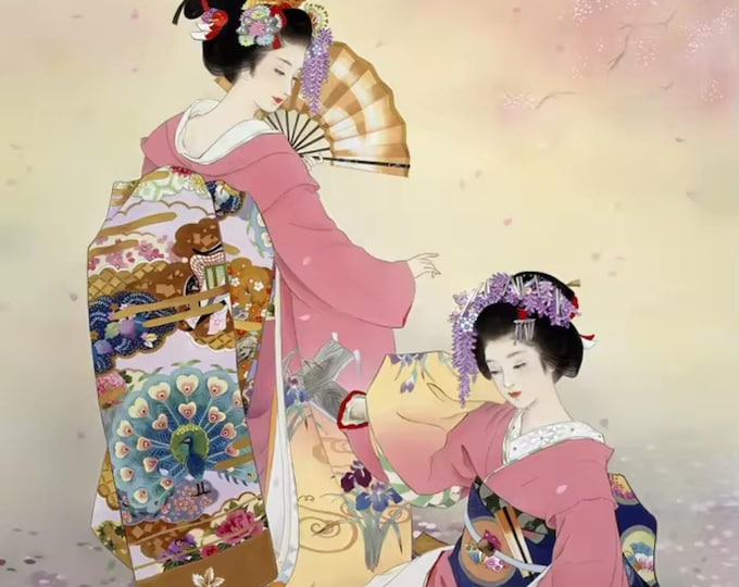 5D Diamond Paint Kit, Floral Kimonos and Lifted Spirits Series, Round Drill, 3 Size Options, DIY Mosaic Art, DIY Wall Decor