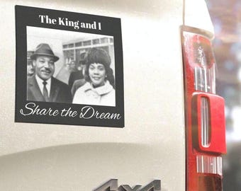 Outdoor Indoor Magnet, Weatherproof, Transferable, Martin Luther King, Coretta, Inspirational Quote, Share the Dream, Love Story, MLK Day
