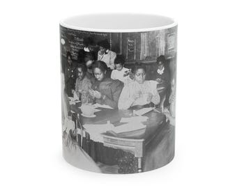 Vintage Black Women Sewing Legacy Mug for buttons spool knickknacks, Sojourner Truth quote, Trailblazers Craft, Kwanzaa, MLK Day gift