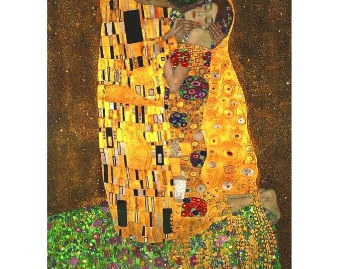 The Kiss, 1000 Piece Jigsaw Puzzle, World Famous Klimt Painting of Lovers, Unique pieces, Poster Included, Romantic, Preserve as Wall Decor