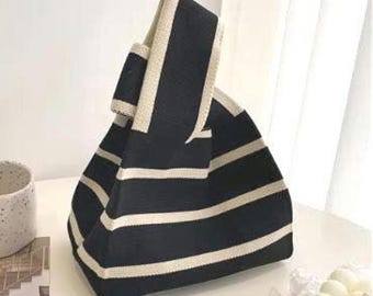 Mini Knitting Sewing Travel Bag, Portable Container, Bucket-Shaped, Buttons, Yarn, Spools, Coloring Brushes, Tools, Collage Bits & Ends