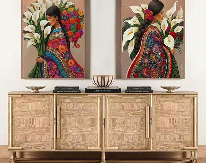 Diego Rivera Paint by Numbers Kit, LINEN Canvas, Framed or Unframed, LARGE Canvas, Multiple Sizes, Learn a New Craft, Gift Latin Art