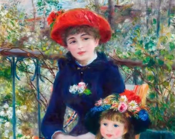 DIY Paint by Numbers Kit, Renoir, Two Sisters, LINEN Canvas, Framed or Unframed, Multiple Sizes, Learn a New Craft, Gift Classic Masterpiece