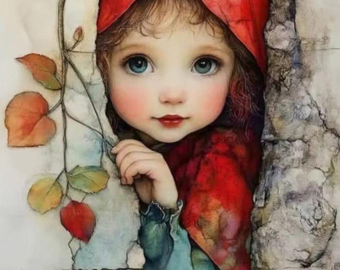 DIY Diamond Paint Kit, Child Friendly Cartoon, Round or Square Drill, Hide and Seek Theme, Mosaic Glued, Holiday Party, Make a Child Smile