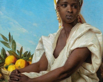 DIY Paint by Numbers Kit, Painting by Emile Vernet Lecomte, Linen Canvas, Optional Frame, Gift a New Craft, Kwanzaa Gift, MLK Day