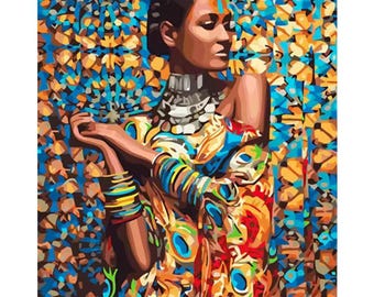 Paint by Numbers Kit, LINEN Canvas, Framed or Unframed, Span of Colors, LARGE Canvas sizes, Learn a New Craft, Traditional Elegance