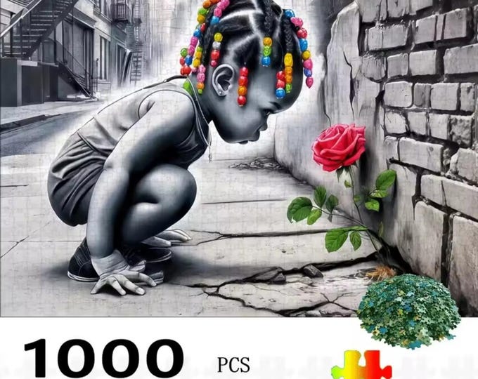 Jigsaw Puzzle, I See in Color, Thick Cardboard, Durable, 4 Sizes, MLK Day, Black History Month, Afrocentric, Party Fun, Preserve as Decor