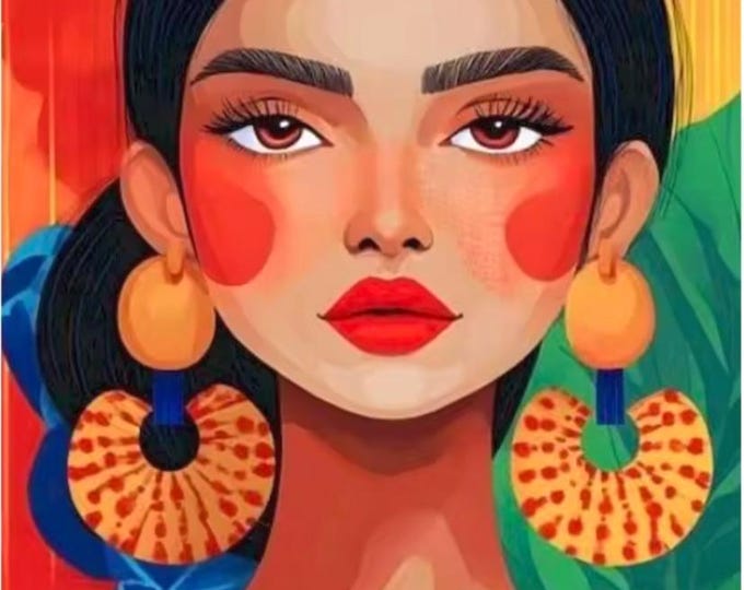 DIY Paint by Number, Adorable Hija, Child friendly, LINEN Canvas, Frame optional, Choose Size, Gift Artist Self Esteem, Three Kings Day gift