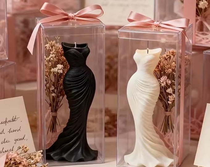 3D Sexy Dress Silicone Molds, Candle or Soap, Aromatherapy Plaster, 8.6x15.5 cm, Feminine Decor, Choose Colors, Gift Portable Sculpture