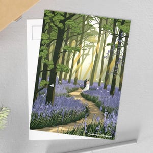 Fine Art-ansichtkaarten - Hallerbos, België Elegante schilderachtige wenskaarten met natuurthema, huwelijksuitnodigingen, botanisch decor, kunstverzamelaars