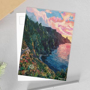 Cartes postales, impressions artistiques de paysages de Madère, Espagne pour la décoration intérieure, cadeau pour les amoureux de la nature, souvenirs de voyage, cartes de voeux, style vintage