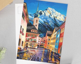 Carte postale d'Innsbruck, Autriche, voyage, impressions d'art, cadeaux, cartes postales d'art, souvenirs, décoration murale, papeterie
