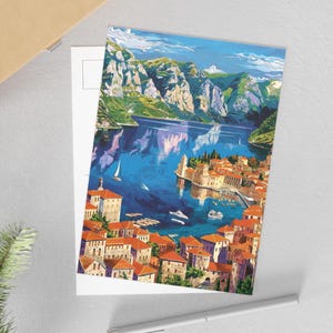 Carte postale de Kotor Monténégro, cartes postales de voyage, cartes souvenirs, cadeaux uniques, ensemble de papeterie
