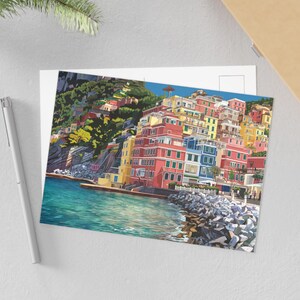 Cartes postales colorées côtières, jeu de cartes postales pittoresques, impressions d'art, souvenirs de voyage, cadeau pour les amateurs d'art, décoration d'intérieur