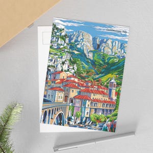 Vintage Castelmezzano Fine Art Postcards, Vintage Travel Postcards for Collectors, Note Writing Stationery Set
