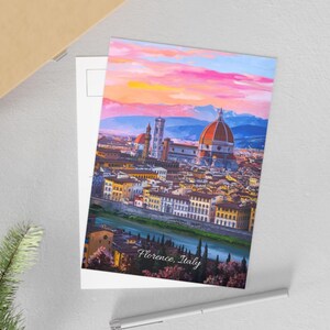 Florence Italy Postcard, Vintage Travel Postcard, Souvenir Postcards, Travel Gift, Wanderlust Decor