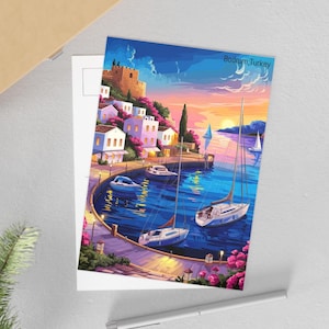 Cartes postales d'art de voyage pittoresques - Bodrum, Turquie, souvenirs, objets d'art, cartes-cadeaux, décoration d'intérieur, papeterie