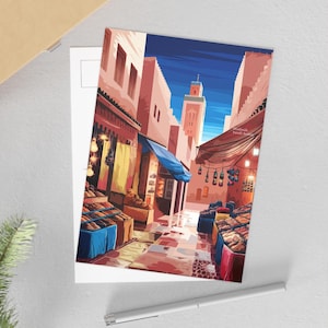 Cartolina d'arte - Medina, Arabia Saudita, souvenir da viaggio, arte islamica, stampe di moschee