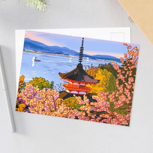 Cartes postales d'art japonaises de fleurs de cerisier | Cadeaux pour les amoureux de la nature, Souvenirs de voyage, Décoration d'intérieur, Papeterie unique, Impressions artistiques