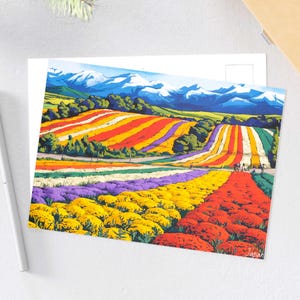 Bunte Japan-Landschaftspostkarten, ideal für Kunstliebhaber, Geschenke, Wohnkultur, Sammlerstücke und Schreibwaren