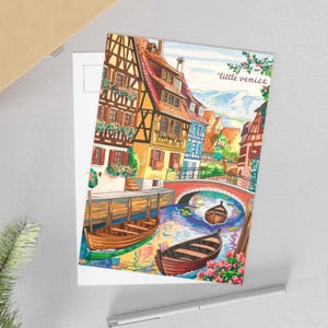 Postcards, Colmar France Illustrations, Fine Art Gift, Travel Memories, Home Decor