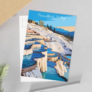 Postkarten, Pamukkale Türkei Reise Souvenir Karten, Kunst Sammler Geschenk Set - Reisegeschenke, Fine Art Prints, Wanddekoration, Home Office Dekor,