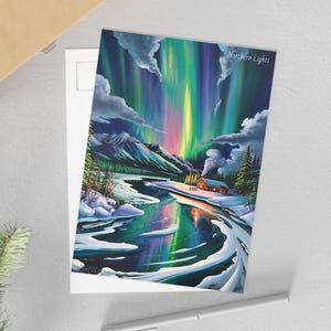 Cartes postales, cartes de voeux aurores boréales, tirages d'art, cadeaux déco uniques, Islande Norvège Suède Finlande Russie Groenland Canada Alaska