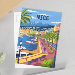 Cartes postales d'art - NICE Cartes postales, cartes de voeux panoramiques, impression d'art de voyage, souvenir unique, collection Nice France, parfaites pour