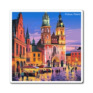 Krakau Magnet - Reise Souvenir, Kühlschrank Dekor, Polen Geschenk, Europa Urlaub, Kühlschrank Zubehör