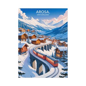 Arosa Switzerland Vintage Postcard Travel Art Souvenir Collectibles, Wall Art Decor, Gift for Travelers, Traveler Accessories, Postcard Set