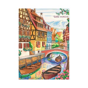 Postkarten, Colmar Frankreich Illustrationen, Kunst Geschenk, Reiseerinnerungen, Wohnkultur