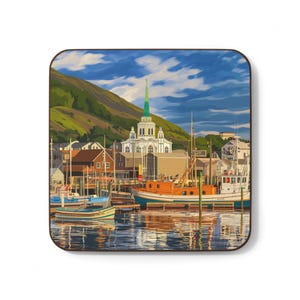 Scenic Hardboard Coaster - Coastal View Decor, Nautical Home Accents, Unique Gift Idea, Kitchen Essentials, Drinkware