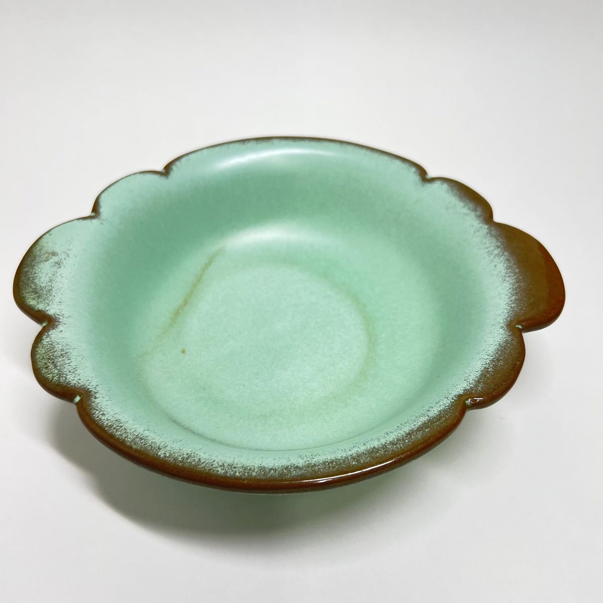 Frankoma Pottery 30B Scalloped Edge Berry Bowl | Prairie Green | Vintage Mid Century Modern Collectible | Rustic Prairie Green Glaze Dish - Etsy