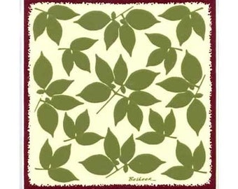 Falling Leaves for Wall Plaque, Kitchen Backsplash Tile or Bathroom Tile by Besheer Art Tile (BB-9)